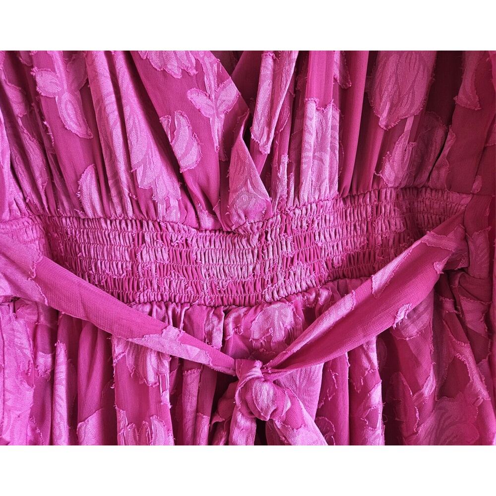 BAND OF THE FREE GYPSIES Women's M Mini Dress Kiss Me Fuchsia Fit & Flare Lined - Picture 9 of 11